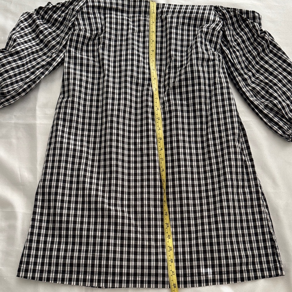 1. State Black and White Plaid Dress